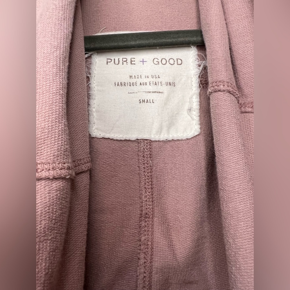 Anthropologie Dusty Rose Open Front Draped Jacket - Picture 3 of 5